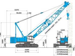 Кран · Гусеничный кран с решётчатой стрелой