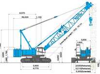 Кран · Гусеничный кран с решётчатой стрелой