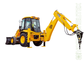 Гидромолот на базе экскаватора-погрузчика · 