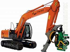 Гусеничный харвестер  · ЛТМ Лесник