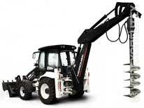 Ямобур на базе экскаватора-погрузчика · 