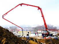 Автобетононасос ·  в технологически сложные конструкции