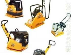 Инструмент, строит.оборудование · Виброплиты масса 100 кг, удар 30 кДж.